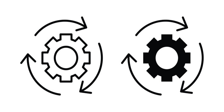 Implementation icon set illustration. icon designs