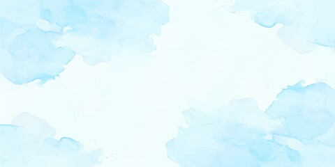 Fototapeta premium Soft Blue Watercolor Abstract Vector Background with Fluid Gradient Flow for Creative Designs