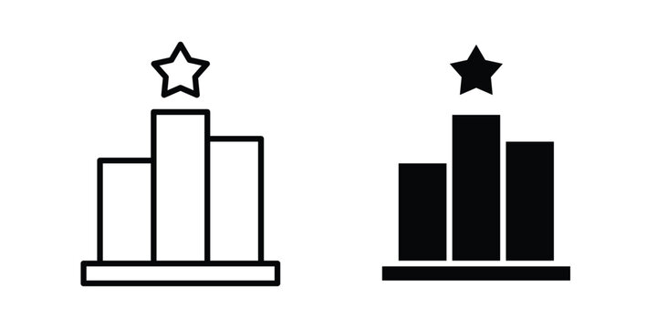 Podium icon set illustration. icon designs