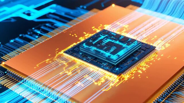 Advanced AI Chip with On-Package HBM in High-Speed Data Transfer Simulation