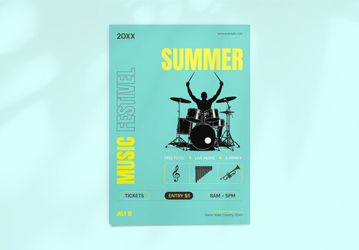 Summer Music Festival Flyer Template