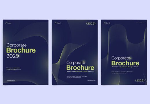Modern Corporate Brochure Cover Template with Abstract Design