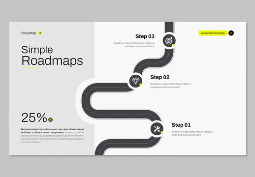 Creative Roadmap Timeline Infographic Template for Business Presentation and Planning