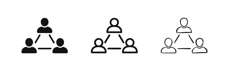 Fototapeta premium Social Networking and Team Hierarchy Organizational Icons