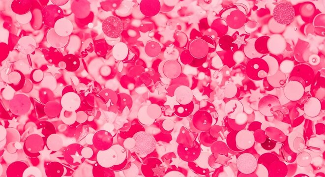 Pink Glitter Confetti Background for Celebrations and Events.