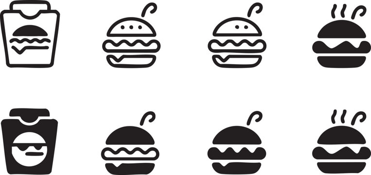 Minimal Black Icon Collection Vector Set 23