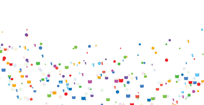 Colorful Celebration Background with Confetti and Balloons Vector Illustration
