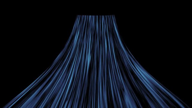 風背景黒mp4スピード感のある青い光のラインと風のエフェクトの抽象的なテクスチャ Abstract blue light lines with speed motion effect and dynamic wind streaks texture
