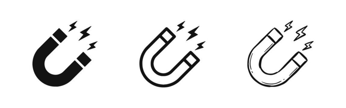 Magnetic Attraction and Lead Generation Icon Set