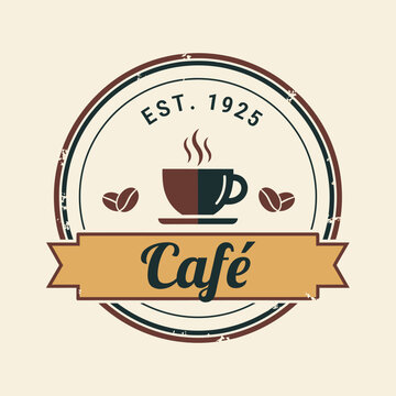 Brown Coffee Cup with Steam Rising.