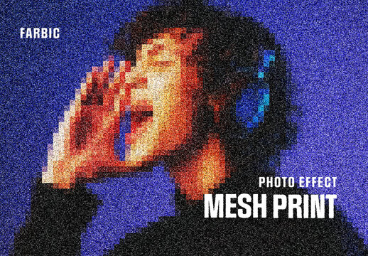 Mesh Print Photo Effect