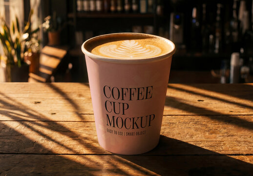 Golden-Hour Coffee Cup Mockup