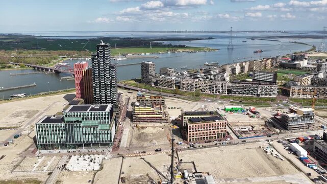 Aerial View of Sluisbuurt Amsterdam.