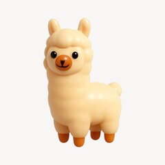Naklejka premium Cute cartoon llama illustration.