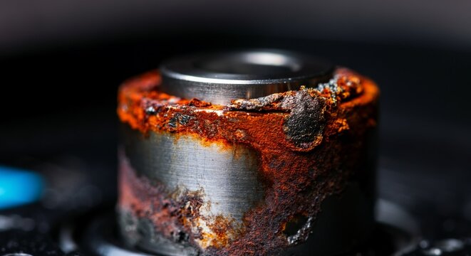 Extreme macro severely oxidized degrading lithium metal anode inside dismantled solid.