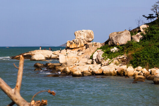 View of Hon Chong rock formation in Nha Trang city, Vietnam