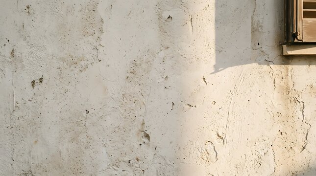 Neutral Concrete Surface Texture With Elegant Window Shadow Overlay
