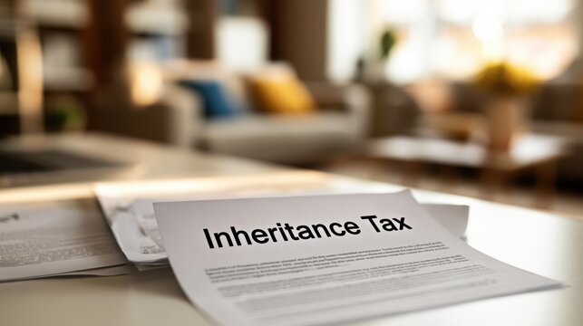 Understanding inheritance tax forms in a living room setting during daytime hours