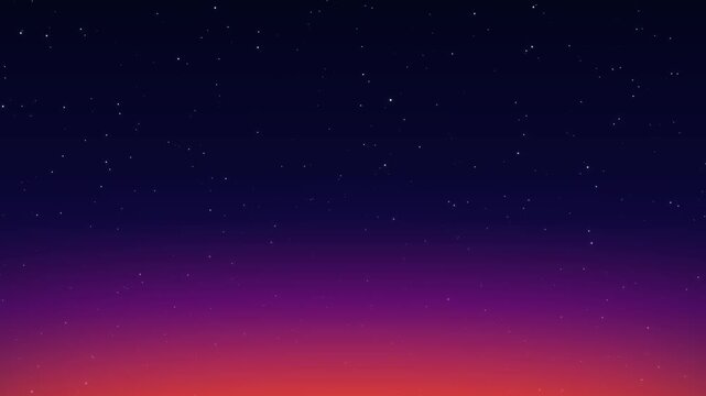 starry night glowing and shiny stars sunset sky animation,space and galaxy dark science landscape social media motion background