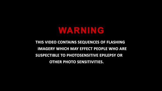 Photosensitivity Warning Screen Animation with Alpha Channel.