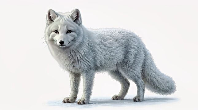 Adorable Arctic Fox Portrait Stunning White Wildlife Photography