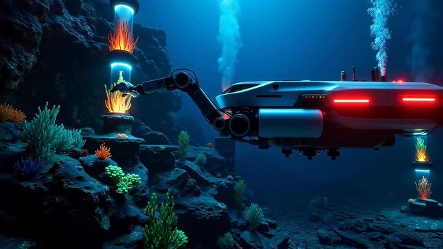 AI Oceanic Explorer: Autonomous Deep-Sea Sample Collection in Bioluminescent Waters