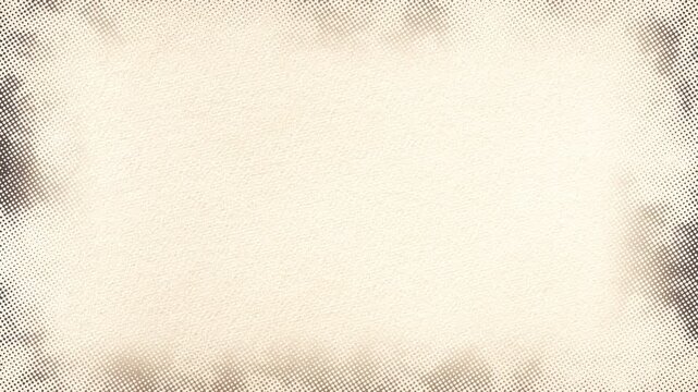 abstract vintage old paper texture with brown halftone dots pattern border frame animation, grunge blank social media motion background