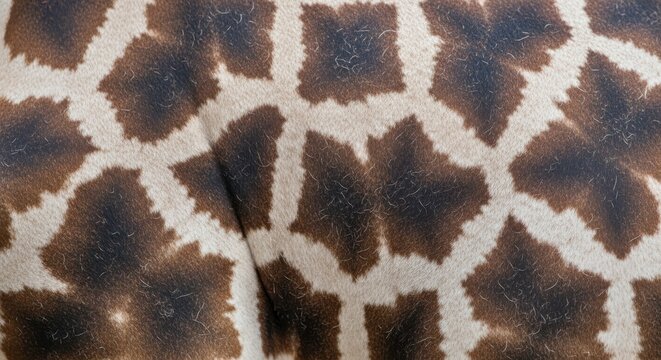 Detailed Close-up of Giraffe Skin Pattern with Brown Patches and White Borders for Background Texture