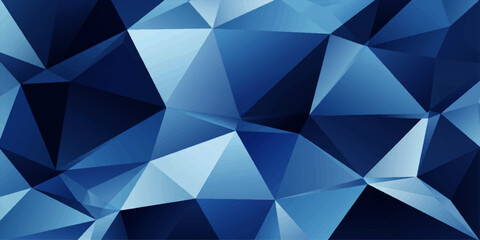 Fototapeta premium An elegant 3d abstract geometric background features a dark blue polygon pattern and crystal triangle shapes, creating a modern vector mosaic texture perfect for a business wallpaper design