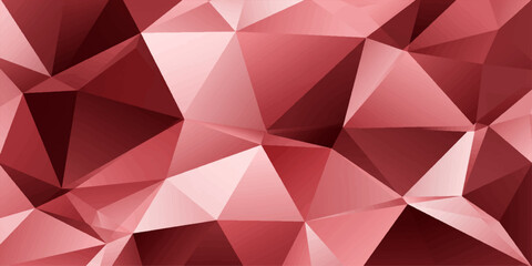 Obraz premium Abstract pink geometric background featuring a 3D triangle pattern and mosaic polygon shapes for a modern wallpaper design vector illustration