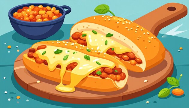 Molletes mit K&auml;se
