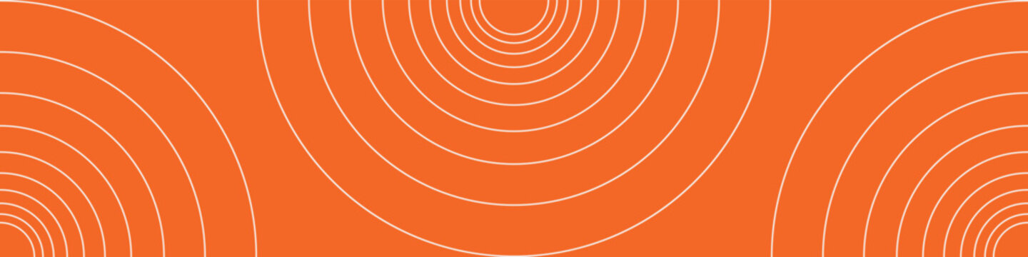 White radial circle line background. Orange athletic running track background