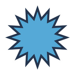 Fototapeta premium Sparkling snowflake icon flat design vector for winter holiday season