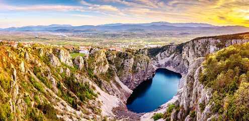 Obraz premium Imotski, Croatia at Golden Hour