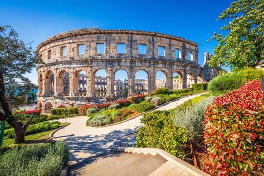 Pula, Croatia at the ancient Roman Arena