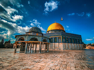 Fototapeta premium Jerusalem, Israel, 15.05.2026, Mosque Dome of the Rock on the Temple Mount