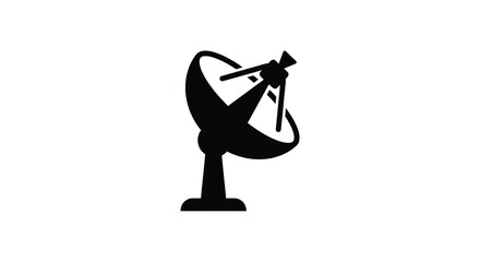 satellite dish silhouette antenna communication signal receiver technology space astronomy science broadcast radio telescope wireless network © Sumon