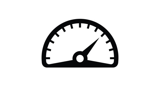 speedometer silhouette on white background instrument gauge measurement vehicle car motorcycle dashboard indicator needle scale black