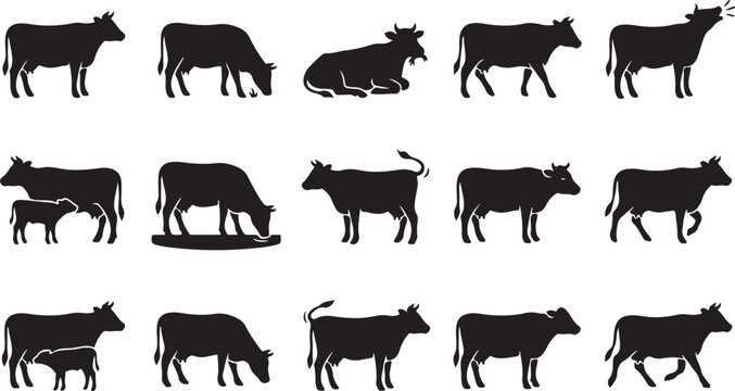 Black and white of running horses in various poses