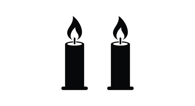 two candles silhouette black red flame light icon symbol spirituality religion memory mourning hope peace ceremony