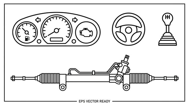 Steering Rack and Pinion Assembly.