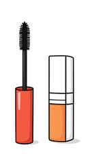 Obraz premium Mascara tube with brush applicator.