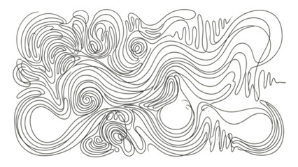 Fototapeta premium Luxury Continuous One Line Abstract Organic Flowing Textures – Sensory Movement and Emotional Line Art Aesthetic