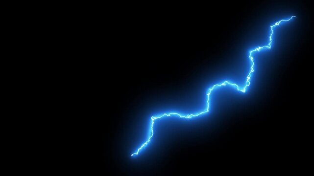 Blue Electric Lightning Strike Effect on Dark Background 4K | Lightning power overlay on green screen, Electric lightning, Animated bolt strikes, lightning storm, blue light force effect 1