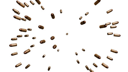Flying Bullets on Black Background © Anh
