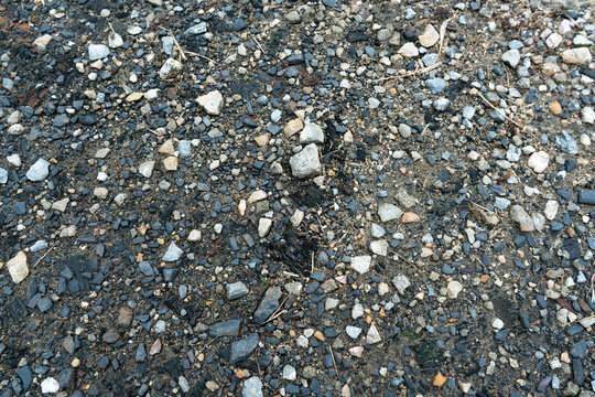 Top Down View of Gravel and Dirt Ground Texture