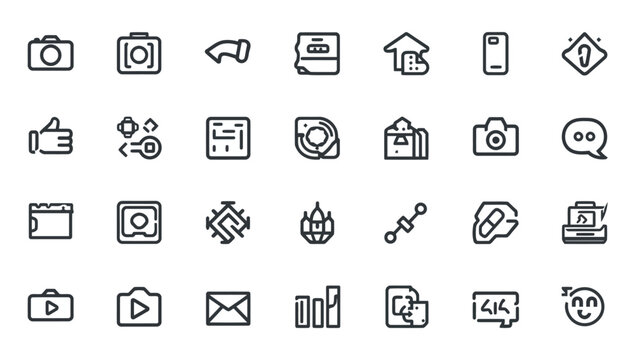 Collection of various computer icons.