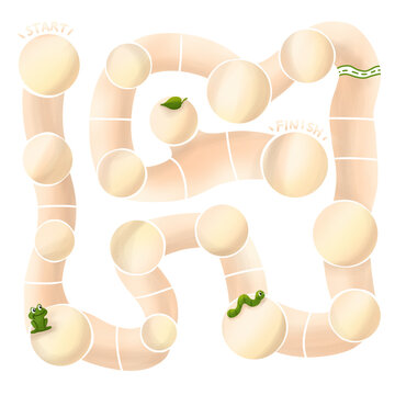 snake and ladder game board cream green concept