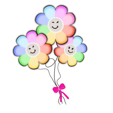 flowers and balloons