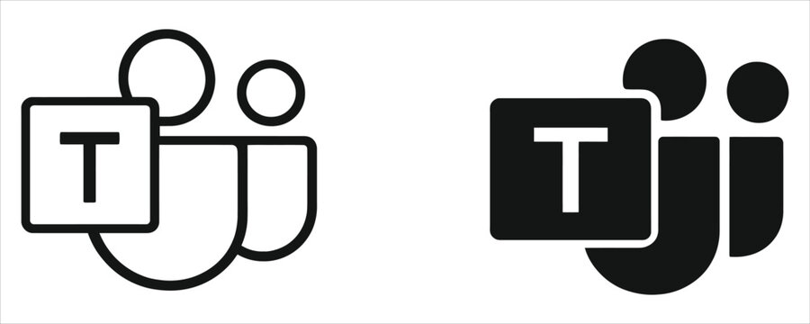 Microsoft Teams Communication App Logo and Branding Symbol Collection
